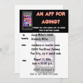 『オおもしろいーバーザヒル誕生日パーティー』 招待状 (正面/裏面)