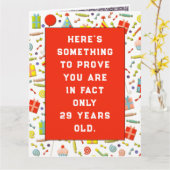 オおもしろいーバーザヒル誕生日 カード (黄色い花)