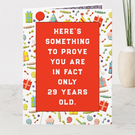 オおもしろいーバーザヒル誕生日 カード (正面)