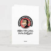 「オおもしろいーバーザヒル」誕生日 カード (裏面)