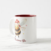 オおもしろいー・クリスマス・ビー ツートーンマグカップ (正面左)