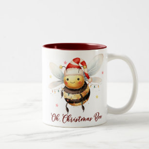 オおもしろいー・クリスマス・ビー ツートーンマグカップ