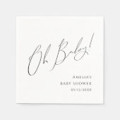 オお洒落男女兼用ー赤ちゃんシャワー スタンダードカクテルナプキン (正面)