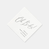 オお洒落男女兼用ー赤ちゃんシャワー スタンダードカクテルナプキン (角)