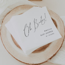 オお洒落男女兼用ー赤ちゃんシャワー スタンダードカクテルナプキン