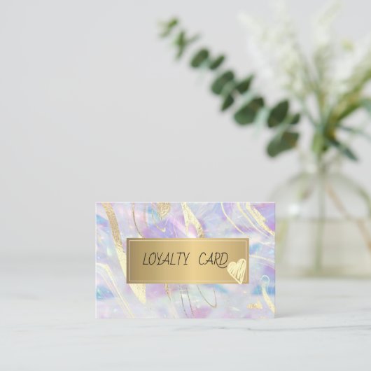 オかわいらしパエレガントル金ゴールド枠 ロイヤリティカード (スタンド正面)