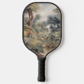 オアシスのシマウマの植物界 ピックルボールラケット (裏面)