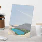 オアシスの風景 台座サイン (インサイチュ)