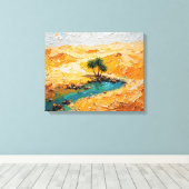 オアシスインザデザートプレミアムキャンバスプリントウォールアー キャンバスプリント (インサイチュ (ウッドフロア))