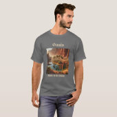 オアシスウォーターデザートジオグラフィダークグレーTシャツ Tシャツ (正面フル)