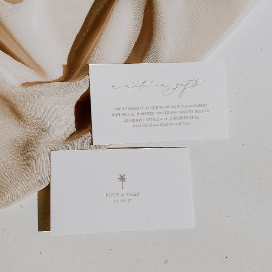 オアシスビーチ結婚式贈り物に関するメモ エンクロージャーカード