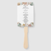 オアシスモダンウォーターカラー花と葉のフラーム ハンドファン (正面)