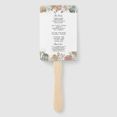 オアシスモダンウォーターカラー花と葉のフラーム ハンドファン (裏面)