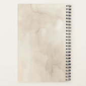 オアシスモダンウォーターカラー花と葉のフラーム プランナー手帳 (裏面)