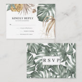 オアシスモダントロピカルデスティネーションウェディング エンクロージャーカード (正面/裏面)