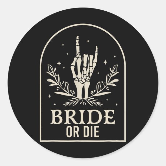 オアダイ スケルトンハンド ゴシック バチェロレッテパーティー ラウンドシール (正面)