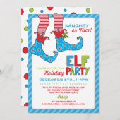 オアニースいけな魔法小妖精や小人ホリデーパーティ招待状 招待状 (正面/裏面)