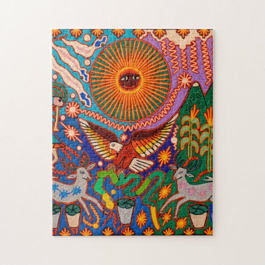 オアハカメキシコマヤントバルアートボホトラベル ジグソーパズル (縦)