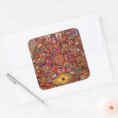 オアハカメキシコマヤントバルアートボホトラベル スクエアシール (封筒)