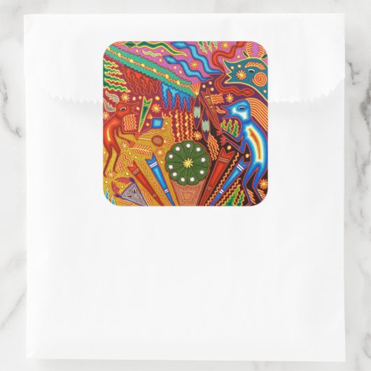 オアハカメキシコマヤントバルアートボホトラベル スクエアシール (バッグ)