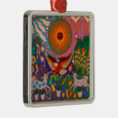 オアハカメキシコマヤントバルアートボホトラベル メタルオーナメント (右)