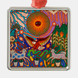 オアハカメキシコマヤントバルアートボホトラベル メタルオーナメント