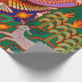 オアハカメキシコマヤントバルアートボホトラベル ラッピングペーパー (角)