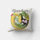 オアハカメキシコ旅行ロゴ装飾用クッション クッション (裏面)