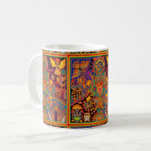 オアハカ州メキシコのメキシコマヤの種族の芸術のBoho旅行 コーヒーマグカップ (正面左)