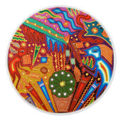 オアハカ州メキシコのメキシコマヤの種族の芸術のBoho旅行 セラミックノブ (正面)