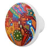 オアハカ州メキシコのメキシコマヤの種族の芸術のBoho旅行 セラミックノブ (右)