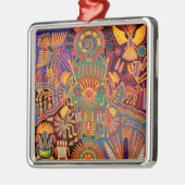 オアハカ州メキシコのメキシコマヤの種族の芸術のBoho旅行 メタルオーナメント (左)