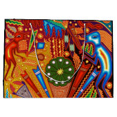 オアハカ州メキシコのメキシコマヤの種族の芸術のBoho旅行 ラージペーパーバッグ (裏面)