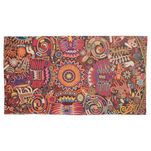 オアハカ州メキシコのメキシコマヤの種族の芸術のBoho旅行 枕カバー (正面)