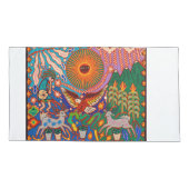 オアハカ州メキシコのメキシコマヤの種族の芸術のBoho旅行 枕カバー (裏面)