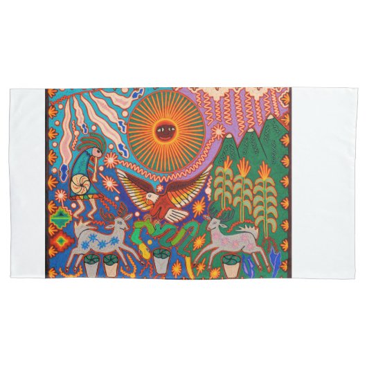 オアハカ州メキシコのメキシコマヤの種族の芸術のBoho旅行 枕カバー (正面)