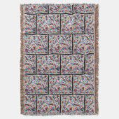 オアハカ州メキシコメキシコマヤのヒスパニックの民族のBoho スローブランケット (正面縦)