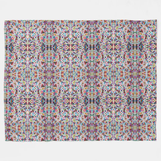 オアハカ州メキシコメキシコマヤのヒスパニックの民族のBoho フリースブランケット (正面(横))