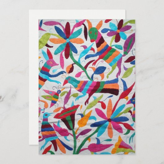 オアハカ州メキシコメキシコマヤのヒスパニックの民族のBoho 招待状 (正面/裏面)