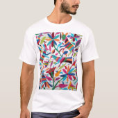 オアハカ州メキシコメキシコマヤのヒスパニックの民族のBoho Tシャツ (正面)