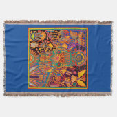 オアハカ·メキシコメキシコのマヤ族の部族アステカアート·ボホ スローブランケット (正面)