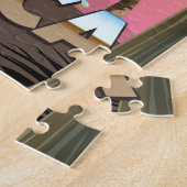 オアハカ・メキシコ旅行ポスター ジグソーパズル (側面)