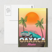 オアハカ メキシコ トラベルポスター ポストカード (正面/裏面)