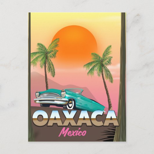 オアハカ メキシコ トラベルポスター ポストカード (正面)