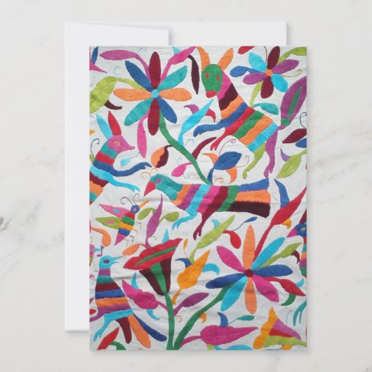 オアハカ メキシコ ミックス メソアメリカン マヤ ヒスパニック エスニック ボーホー 招待状 (正面)