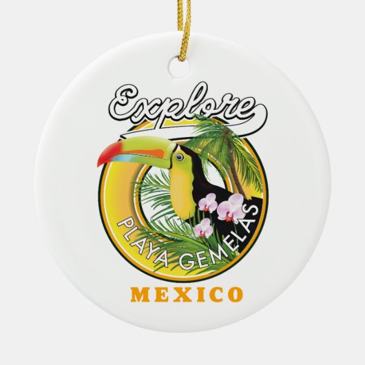 オアハカ メキシコ 旅行 ロゴ セラミック オーナメント (正面)