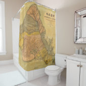 オアフのハワイ諸島 シャワーカーテン (インサイチュ)