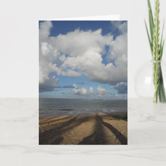 オアフのビーチの影 カード (正面)