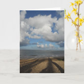 オアフのビーチの影 カード (黄色い花)