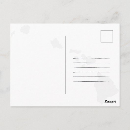 オアフアイランドハワイレトロパームツリーズ60sお土産 ポストカード (裏面)